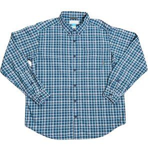 Columbia‎ Sportswear Mens Sz L Plaid Button Down Shirt Preppy Classic Outdoor